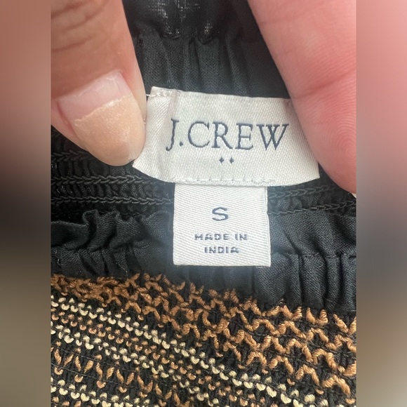 J. Crew Ruffle Sleeve Smocked Sun Embroidered Mini Dress Size Small - Picture 9 of 11